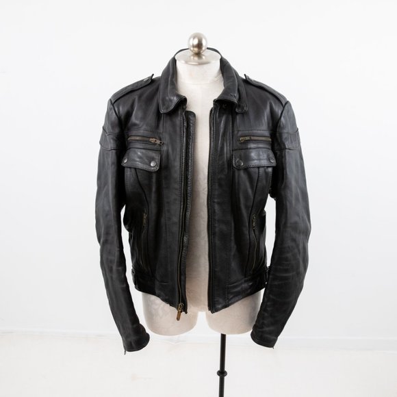 Vintage Harley Davidson Jacket M Leather Biker - Picture 4 of 14